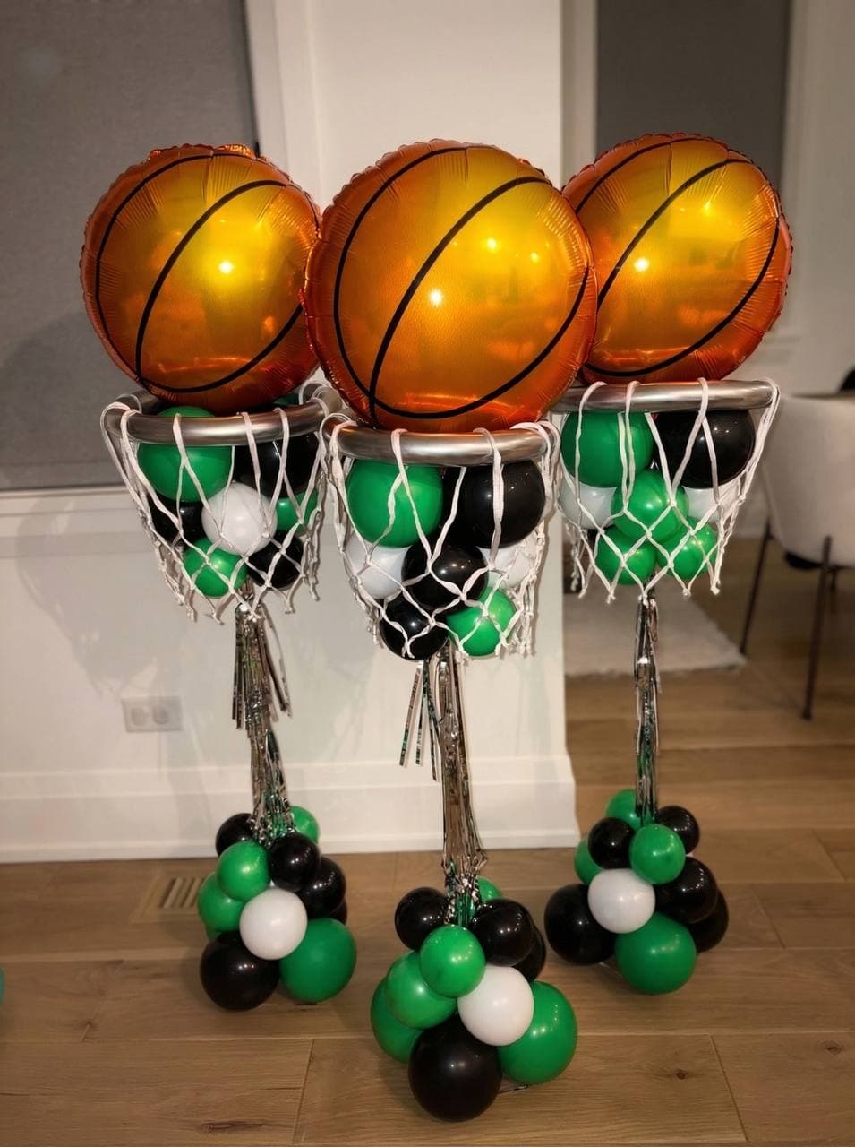 Basketball themed balloon display