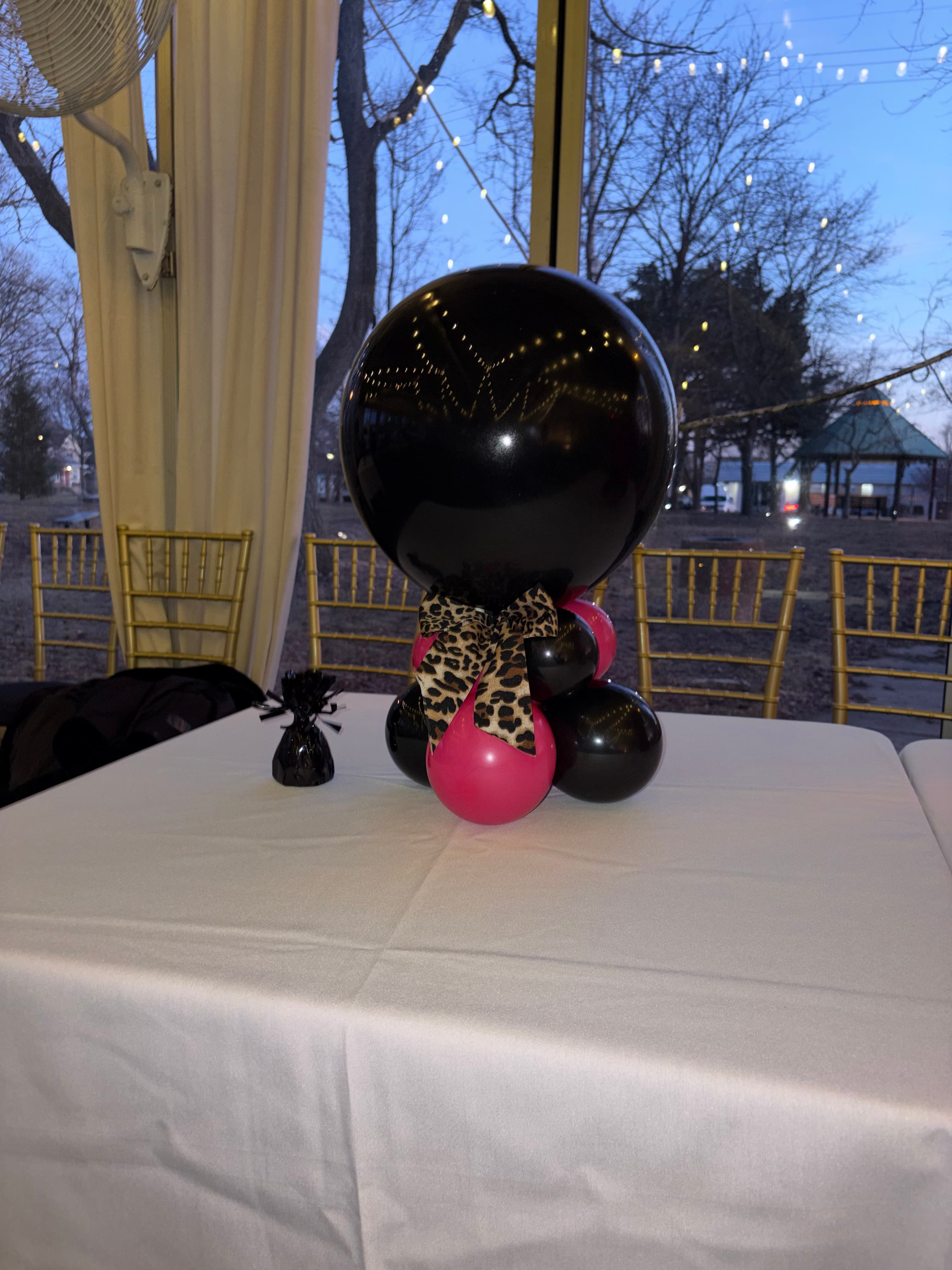 Cheetah print centerpiece